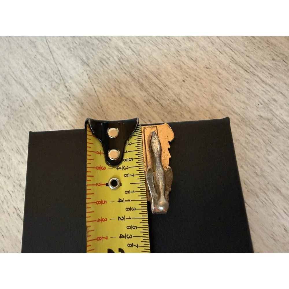 Vintage Caterpillar CAT Tie Clip Wheel Loader Tractor Gold Tone Dimensional